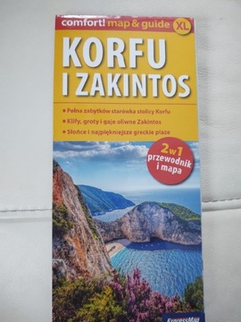 Laminowana mapa Korfu i Zakynthos