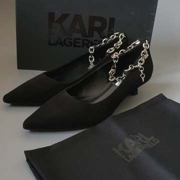 Karl Lagerfeld Kitten Heels Ankle Chain 37-38 rozm