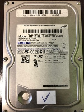Dysk HDD Samsung 160GB SATA HD161HJ