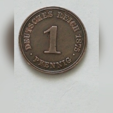 1 pfennig 1875 A Niemcy.