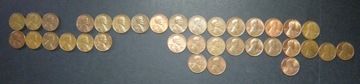 1 CENT USA Lincoln Cent 1959 - 1979, każda inna !!