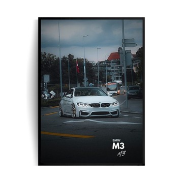 BMW M3 plakat A4 w ramce