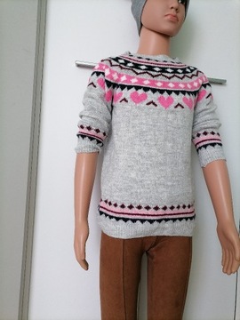 Sweter Vintage dla dziewczynki 104 wzory HIT