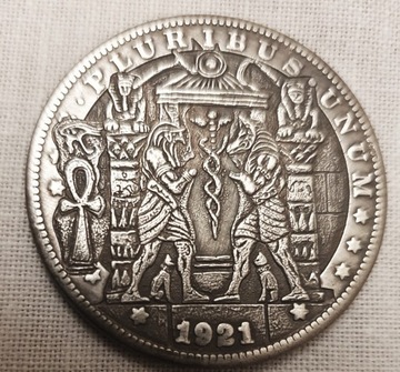 1 Dolar USA ,Morgan Dolar,1921,Hobo Nickel ,KOPIA 