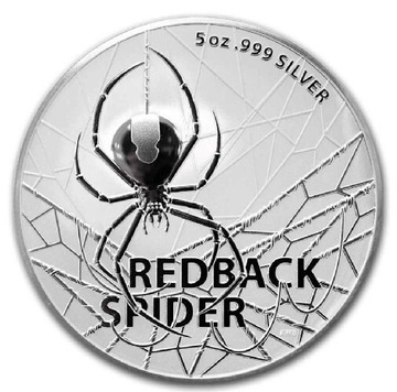 Srebrna Moneta -5 oz Redback Spider