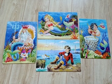 Castorland, Mała syrenka, puzzle 4w1