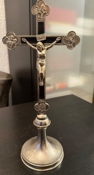Krzyż pasyjka metalowy krucyfiks vintage 25 cm