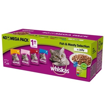Saszetki dla kota Whiskas 32 sztuki mix smaków
