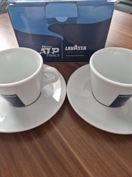 2 filiżanki Lavazza cappuccino ze spodkiem zestaw