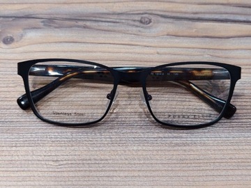 Męskie czarne stalowe okulary PE 1209 Perry Ellis!