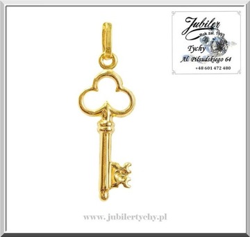Złoty wisiorek klucz złota zawieszka kluczyk Au585
