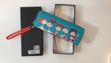 LOVE MOSCHINO markowy damski portfel kopertówka