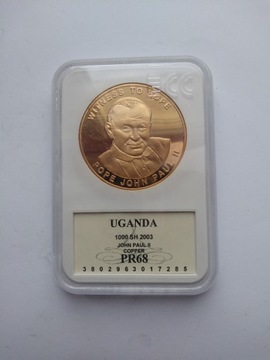 Jan PAWEŁ II Uganda Miedz nak 100 sz  2003 rok