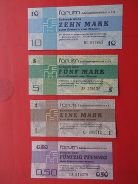 Niemcy NRD 0,5 ,1 ,5 ,10 marek 1979  "forum"  UNC 4szt.