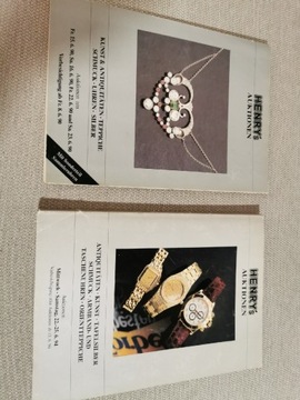 2 x katalogi aukcyjne Henry's 1990, 1994