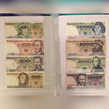 Banknoty PRL kolekcja