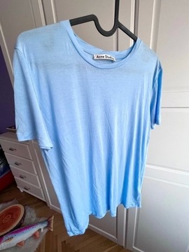 ACNE xs s 34 t-shirt koszulka babyblue niebieski