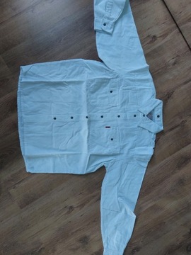 Biała koszula jeansowa M