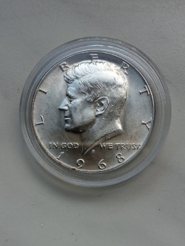 USA 1/2 Half Dollar J. Kennedy 1968 r -srebro 