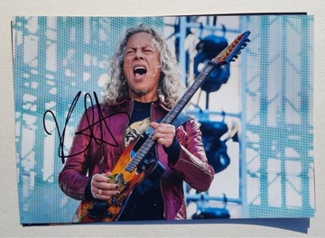 Kirk Hammett Metallica zdjęcie autograf certyfikat