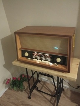 Stare radio lampowe. Zabytek 1961r. Ideał! Gerufon