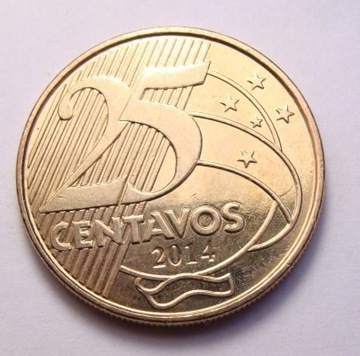 Brazylia 25 centavos 2014