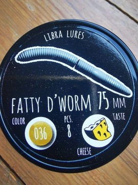 LIBRA LURES - Fatty D'Worm 75mm kolor 036mm - ser