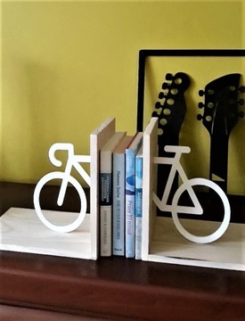 Podpórki do książek 25 cm laserowo wycinany rower