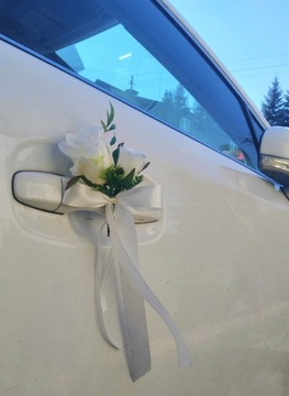 Dekoracja samochodu auta na ślub kolory premium 