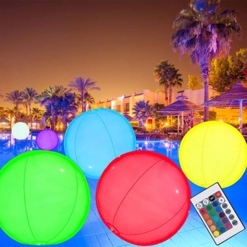Pływająca piłka plażowa LED do basenu 40cm 16 KOLO