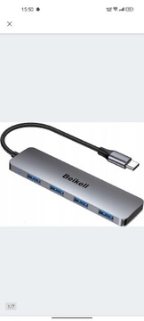 HUB USB TYP C 4 PORTOWY BEIKELL