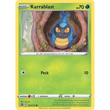 Karta Pokemon Karrablast - 015/172 - Common