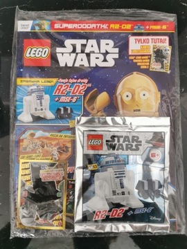 Magazyn komiks Lego Star Wars + R2-D2+MSE-6 +karta