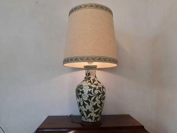 Lampa ceramiczna stołowa/podłogowa ręcznie malowan