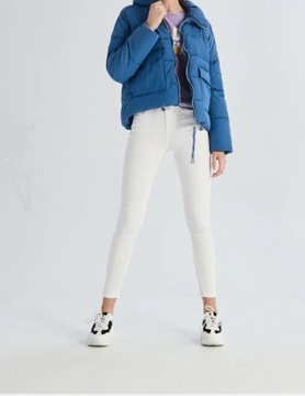 Białe spodnie damskie jeansy Sinsay r. 36 S/XS