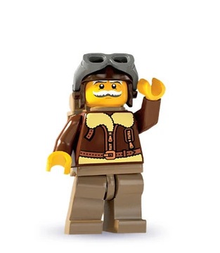 LEGO minifigurka pilot seria 3