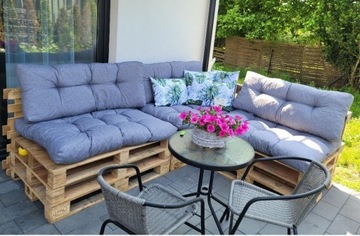 Poduszki ogrodowe na palety 80x120cm - kolor szary