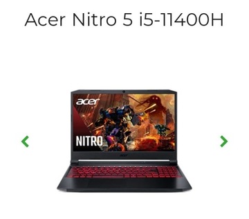 Laptop nowy Acer Nitro 5i5-11400H Black