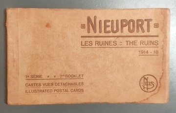 Pocztówki z I Wojny Światowej Ruiny Nieuport 1918