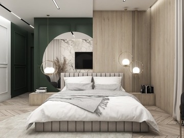Łóżko sypialniane tapicerowane GLAMOUR