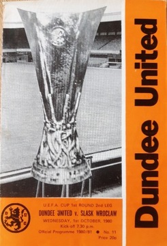 Dundee United  - Śląsk Wrocław 1.10.1980 r.
