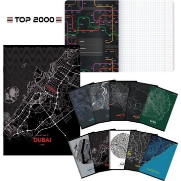 Zeszyt Top 2000 Monochrome Mapping A5/96k kratka