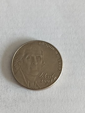 USA 5 cent 2007 D rok