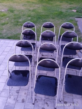 Rozkładane krzesła 12 sztuk 