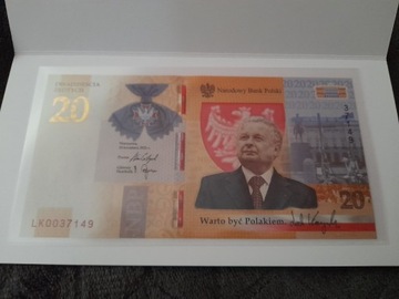 20 złotych - Lech Kaczyński - banknot - 2021
