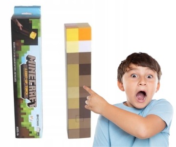 MINECRAFT LAMPKA POCHODNIA NA STOLIK ŚCIANĘ