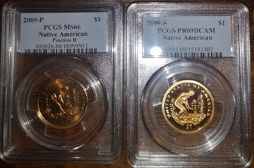 Native American $1 PCGS, NGC ANACS