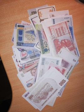 Kopie banknotów Cały Świat - 100 szt