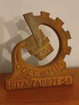 Huta Zabrze Odlewnia - statuetka odlew z roku 1994