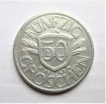 50 Groszy 1947 r. Austria